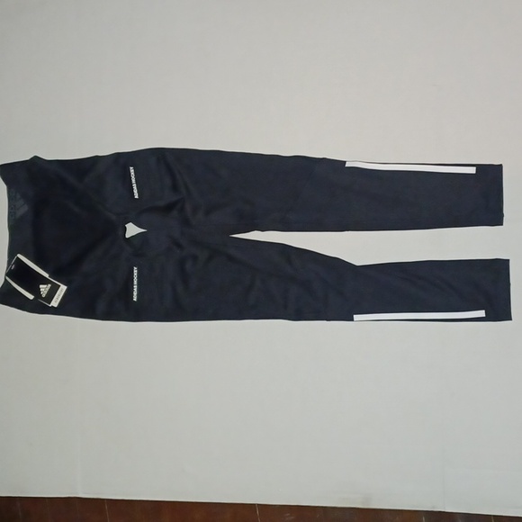 Adidas Hockey Baselayer Tights with Cup Size-S Black/White NWT - Picture 1 of 6